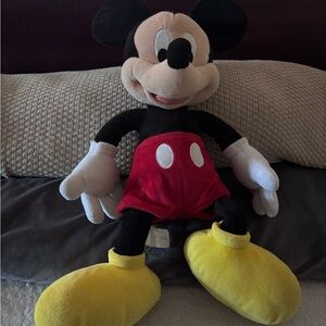 Disney Mickey Mouse Plush - Classic Black, Red, Yellow, 18” Long